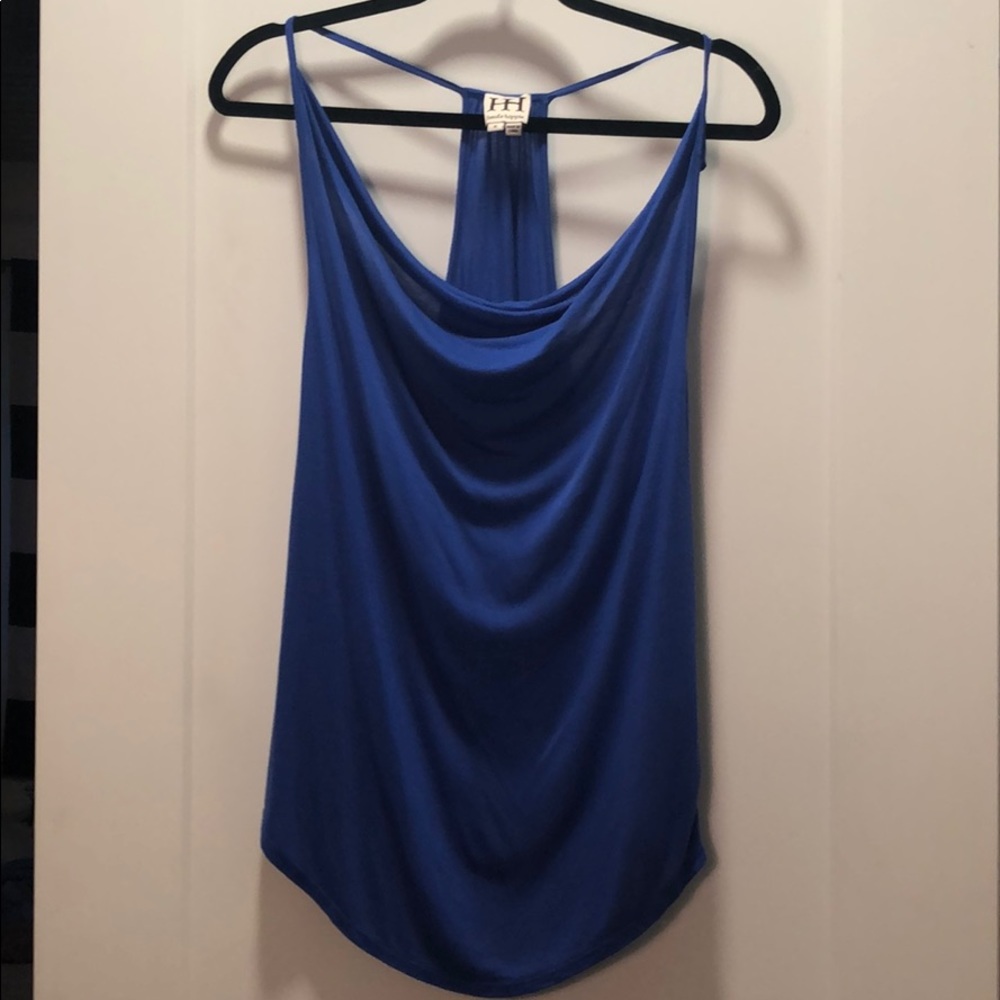 Like new Haute Hippie slouchy neck tank,royal blue